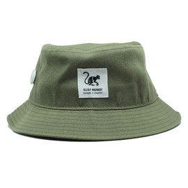 DRESSED IN MUSIC PLAY WITH ME Recycled Bucket Repreve® Unisex Fisherman Hat Adult - Surf Monkey®, Olive, One size