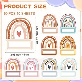 90 Pcs Cutout Name Tags Water Bottle Labels Daycare Labels Self Adhesive Name Stickers Gift Tags for Classroom Home Desk Bulletin Board Decoration Par