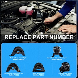 DOFOCH 5Pack Engine Motor Mount and Transmission Mount Kit Compatible with 1996-2000 Honda Civic 1.6L L4 Replaces# A6520 A6502 A6556 A6506 A6526, Front and Rear, Automatic Transmission