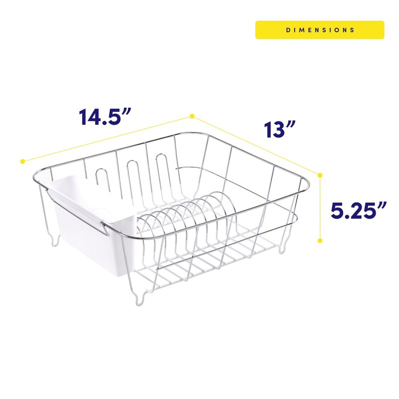 Sweet Home Collection Metal 2 Piece Dish Drying Rack Set