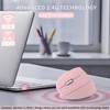 Left Handed Mouse, Ergonomic 2.4GHz Vertical Optical Wireless Mouse with
