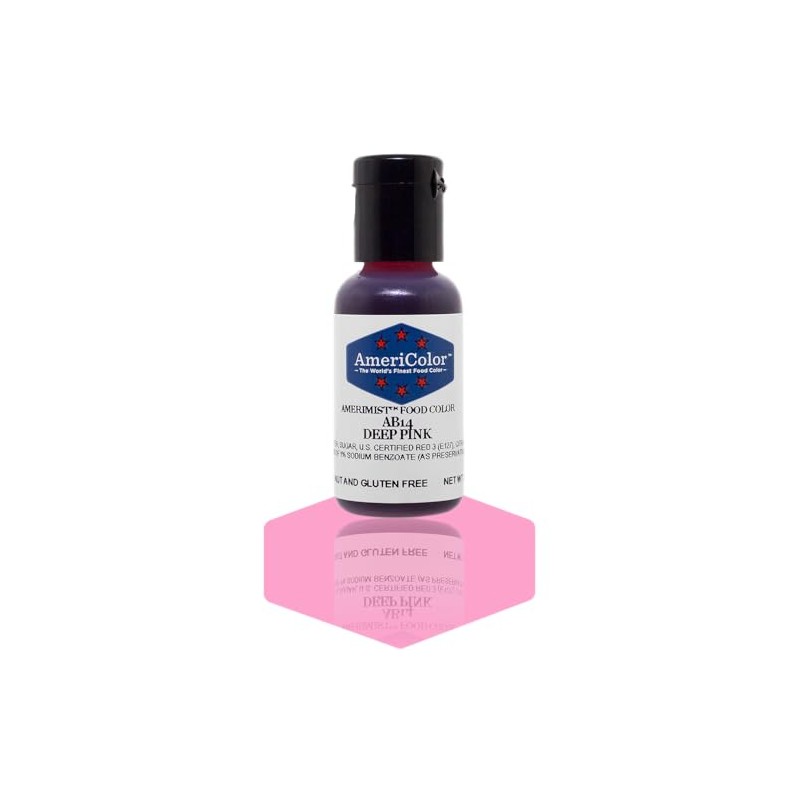 AmeriColor AmeriMist Deep Pink Airbrush Food Color, .65 oz.