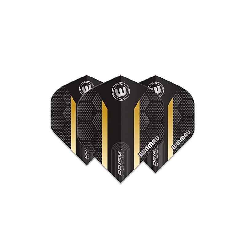 Winmau Prism Alpha Black & Gold Hexagon Extra Thick Dart
