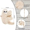 3 Pcs Christmas Sloth Ornaments Furry Animal Plush