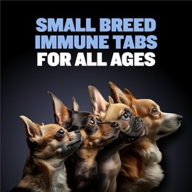 Bully Max Small Breed Dog Immune Support Tablets - Chewable Multivitamin Immunity Booster Supplement for Puppy & Adult Dogs - Pet Vitamins with Astaxanthin, Colostrum, Turmeric - 30 Tabs (3 Bottles)