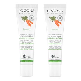 Logona Natural Nourish Vitamin E Cream 50ml Set of 2 Vegan Organic Carrot Natural Moisturizing Nutrition / 로고나 내추럴 노리쉬 비타민E크림 50ml 2개세트 비건 유기농 당근 천연 보습 영양