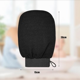 Guantes Exfoliantes para Baño Negros 5 Pcs LBYHZS Hammam y Piel Muerta