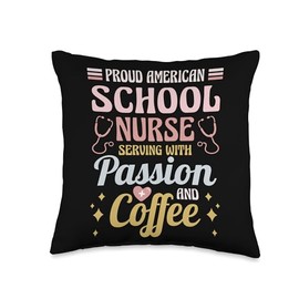 Campus Healthcare School Clinic School Nursing Proud Nurse School Health Advocate Throw Pillow, 16x16, Multicolor