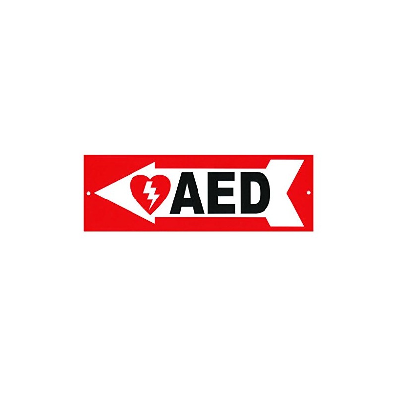 AED Sign - Left Arrow