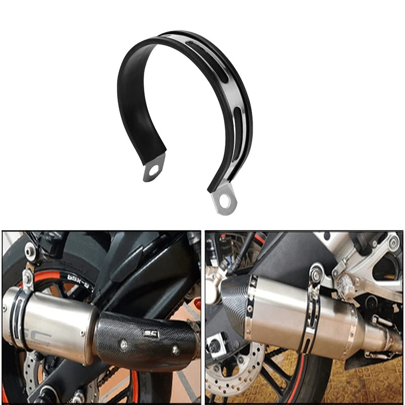 Madezz Exhaust Motorcycle Exhaust Pipe Muffler Holder Hanger Semicircular Strap