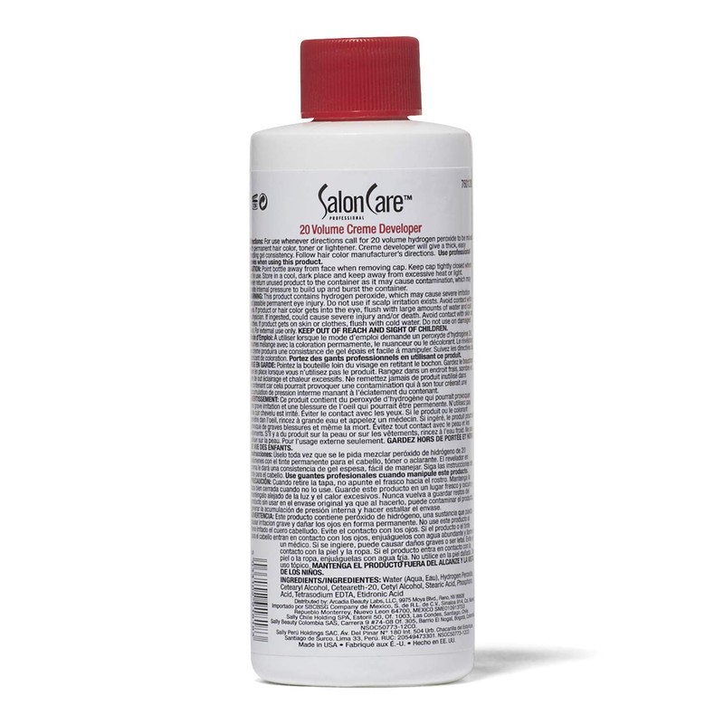 Salon Care 20 Volume Creme Developer, Uniform Lift, Easy to