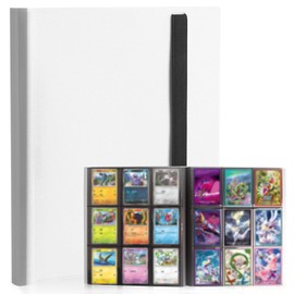 Card Binder 9-Pockets, Trading Card Binder, 20 Pages, 360 Card Capacity PU Collection Binder, Card Folder for MTG, TCG, Game Cards & Sports Cards（White）
