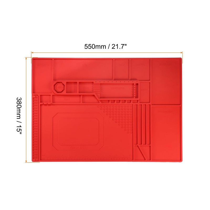 HARFINGTON Soldering Mat 21.7"x15" Silicone Magnetic Soldering Repair Mat Heat