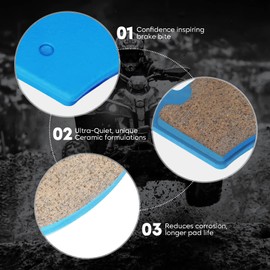 Ceramic Brake Pads Set for Polaris Ranger 400 570 TM XP, 800 Mid Size 2013-2014 Front & Rear Replacement for 2202413