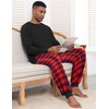 Ekouaer Men's Long Soft Pyjamas Nightwear Set with Pocket and