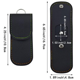 2 PACK Small Nail Clippers Travel Case Leather (Empty Case), Professional Nail Clipper Case Leather, Travel Nail Clippers Storage Bag, Home & Travel Essentials, Manicure Kit Storage