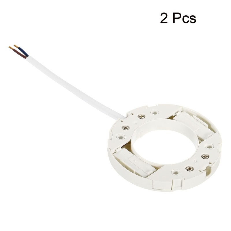 PATIKIL GX53 Light Base Socket, 2 Pack, White, Plastic, Medium
