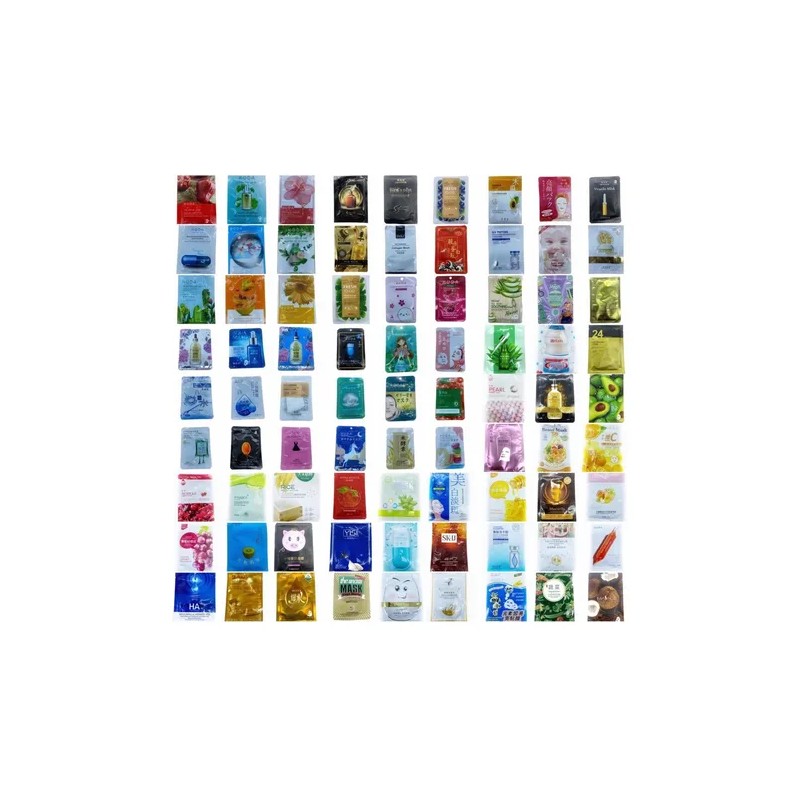 Pack De 100 Piezas Mascarillas Faciales Surtidos Coreanas