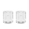 DONOUCLS Crystal Candle Holders Pack of 2, Clear Crystal Tapered