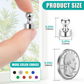 Niuknow 100Pcs Fridge Magnets, Strong Magnet for Whiteboard, Neodymium Refrigerator Magnets, Small Silver Locker Magnets Ideal for Kitchen Decor, Office, Classroom Organization, Map Decorative