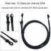 Cabledeconn Slim SAS 38pin SFF-8654 to SFF-8654 Server HDD Data