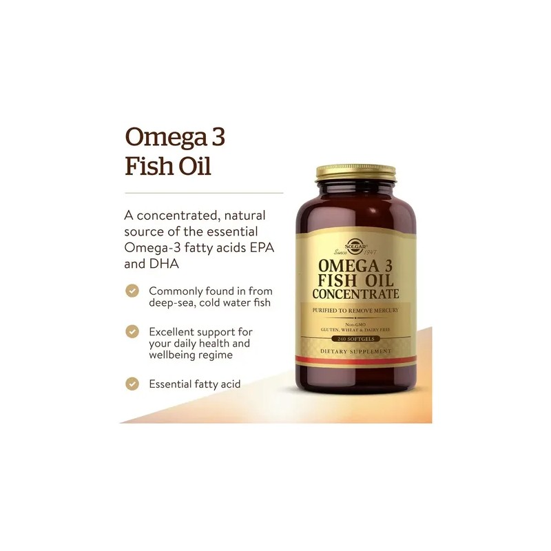Omega 3 Omega 3 Fish Oil Softgels, 120 Softgels
