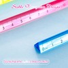 4-Pack Triangular Transparent Plastic Ruler Set - 200mm Small Metric