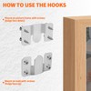 4 Pairs Stainless Steel Flush Mount Bracket, Interlocking Heavy Duty