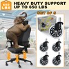 FreekyFit Office Chair Wheels for Casters Replacement - 3" Rubber