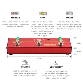 VALETON Guitar Headphone Amplifier Multi Effects Pocket Rechargeable Rushead Max Mini Practice Amplifier (Looper MES-7)