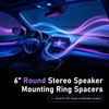 2 PCS 6 Inch Car Door Speaker Mounting Ring, ABS