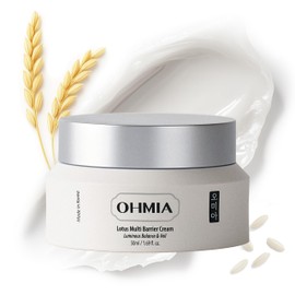 OHMIA Korean Anti-Aging & Firming Face Moisturizer - Lotus Multi Barrier Cream with Niacinamide & Rice - Soothing for Sensitive Skin - Fragrance-Free - 1.69 fl oz