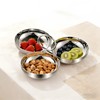 Cluster Serving Bowls 3 in 1 Silver Stainless Steel Snack