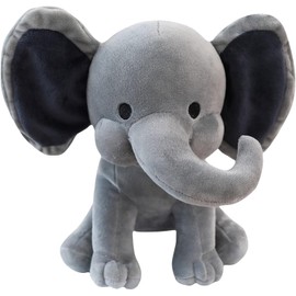 25 cm/9.84 inch Plush Elephant Teddy, Plush Elephant Teddy, Soft Toys Elephant Gifts Stuffed Animal Cute Cuddly Toy for Boys Girls Kids Birthday Gift(Grey)