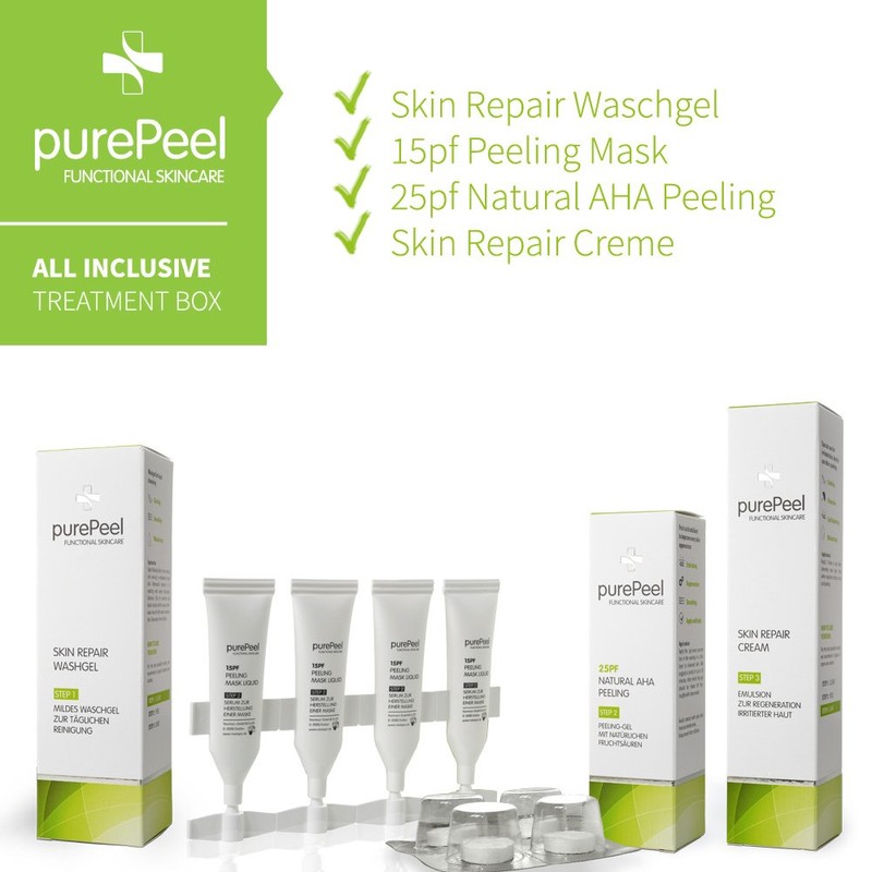 purePeel AHA Fruit Acid Scrub/All Inclusive Box/Facial Cleansing, Face Scrub,