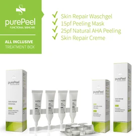 purePeel AHA Fruit Acid Scrub/All Inclusive Box/Facial Cleansing, Face Scrub, Facial Care for a Pale Complexion, Blemishes, Pimples & Wrinkles / Exfoliating Set