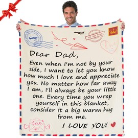 Haru Haru Dad Blanket Gifts from Daughter Son,Daddy Gift for Birthday 50" X 60" Throw Blankets for Bed, Sofa,Cool Presents