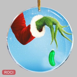 Christmas Pickle Ornament - Christmas Ornaments - Christmas Decorations - Green Pickle Gag Gifts - Naughty White Elephant Gifts - Stocking Stuffers