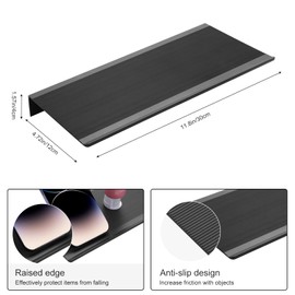 Sandiyago Pack of 2 Wall Shelves, Black, Floating Shelf, Wall Shelf, Bathroom Wall Shelf, Wall Shelf, No Drilling, Suitable for Living Room, Kitchen, Bathroom, Bedroom, School, Office