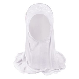 TINAYAUE Hijab Islamic Full Cover Turban Head 1 Piece Floral Arab Scarf Amira Hijab Head Wear Long Scarf for Children Girl 2-6 Years Olds