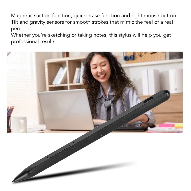 Laptop Stylus Pen with 3 Replacement Nibs Palm Rejection Rechargeable