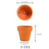 9 Pcs Small Mini Clay Pots 2.1'' Terracotta Pot Clay