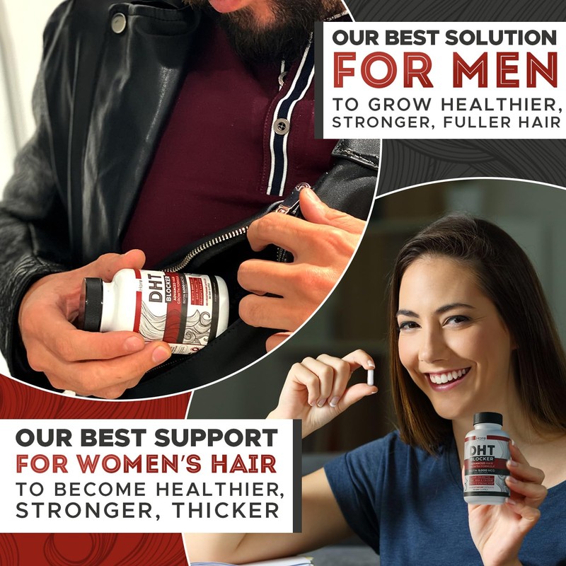 DHT Blocker Hair Growth Supplement - High Potency Biotin &