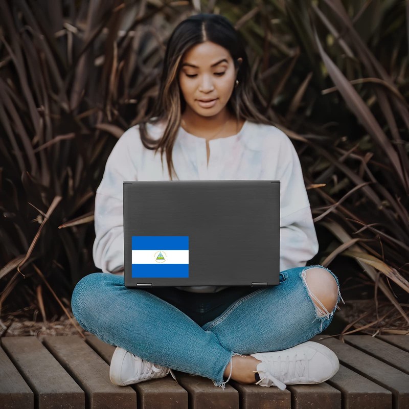 Flag of Nicaragua Sticker Decal Notebook Car Laptop 5.5"x4" (Color)