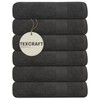 TEXCRAFT Medium Size Bath Towels Set of 6 – 100%