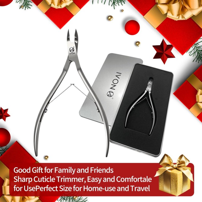 IVON Salon-Quality Cuticle Trimmer, Premium Stainless Steel Cuticle Cutter for