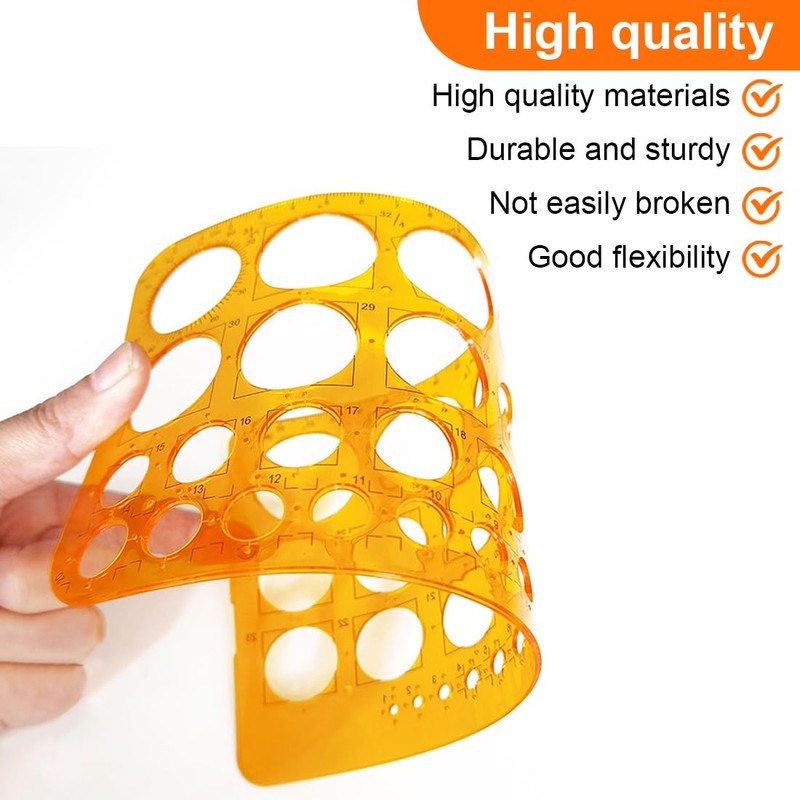 NHQZ NHQ Circle Stencil for Drawing, 2 Pieces Drawing Stencils,