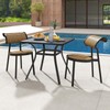 Giantex Patio Dining Table, 32”x32”x29” Outdoor Table, Heavy-Duty Metal Square