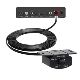 Vkyipg Car Amplifier Volume Control Cable with Stereo Bass Knob Dashboard Mount Gain Regulator Cord for Audio Amplifier 5m 4Pin