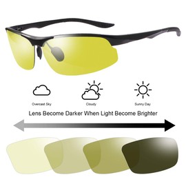 YIMI Polarized Photochromic Driving z87 Sunglasses For Men Women Day and Night safety glasses (Yellow)